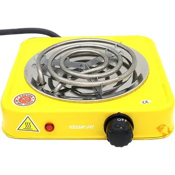 Elektrický žhavič na uhlíky do vodní dýmky Hookah Flame 1000W žlutý