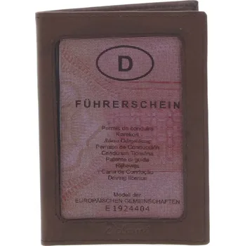 Peněženka Kožená dokladovka hnědá - Delami 8219 hnědá