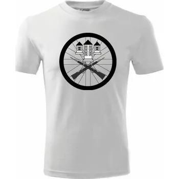 Pánské tričko STRIKER Tričko 74.lehký motorizovaný prapor Bučovice Barva: Bílá, Velikost: M