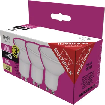 Žárovka EMOS LED Classic 9W GU10 3000K 3 ks