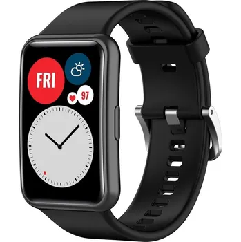 Příslušenství k chytrým hodinkám Gumový řemínek TVC pro Huawei Watch Fit Barva: Černá