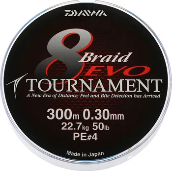Daiwa Tournament 8-Braid 8 braid tournament: 0,08mm 4,9kg Získejte slevu -5% za registraci v e-shopu