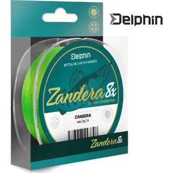 Delphin Zandera 8 pletená šňůra fluo zelená 150 m průměr: 0,12 mm