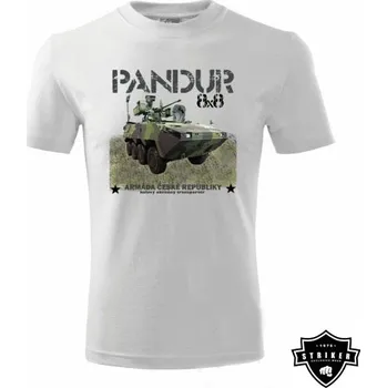 Pánské tričko Tričko STRIKER PANDUR Barva: Bílá, Velikost: XXXL