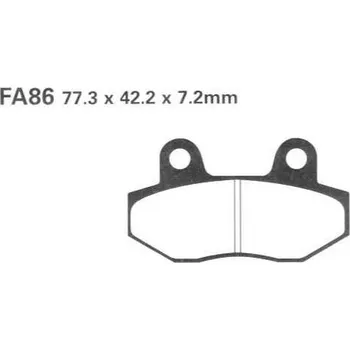 Brzdový komplet EBC FA86 HH sintrované brzdové destičky pro motorku