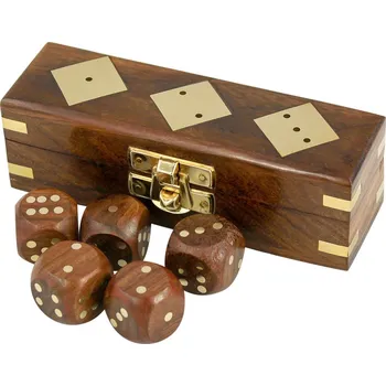Dřevěná hračka SEA CLUB Hrací kostky v dřevěném boxu 8016