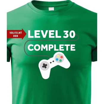Chlapecké tričko Dětské tričko k narozeninám - Level complete, Barva Zelená, Velikost 146 cm/10 roků, Canvas Dětské tričko Bezvatriko.cz 0773