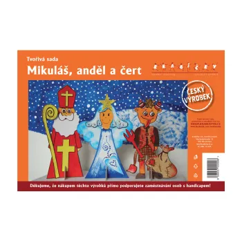 kreativní sada Mikuláš, anděl a čert