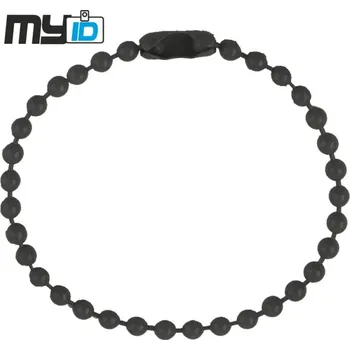 Řetízek Kuličkový spojovací řetízek, 1ks - 12cm černý