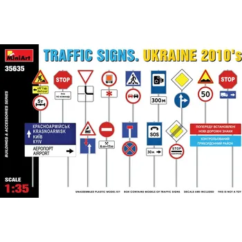Plastikový model 1/35 Traffic Signs, Ukraine 2010's