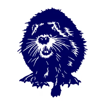 Samolepící dekorace SAMOLEPKA Bobr 001 levá (23 - tmavě modrá) NA AUTO, NÁLEPKA, FÓLIE, POLEP, TUNING, VLASTNÍ TEXT, TISK, AUTOSAMOLEPKY.cz, POLEPY, OBRÁZEK, LOGO, SAMOLEPKY