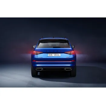 Znak automobilu Škoda ŠKODA zadní nápis velký Kodiaq a Karoq - černý