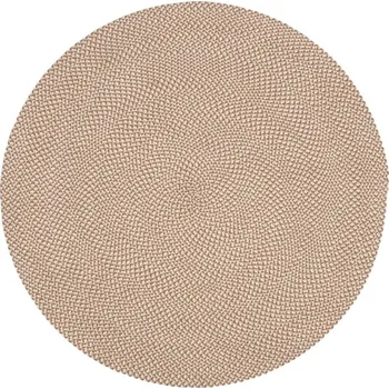 Koberec Béžový látkový koberec Kave Home Rodhe ⌀ 150 cm