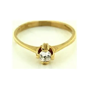Prsten Zlatý prsten s kamenem ze žlutého zlata