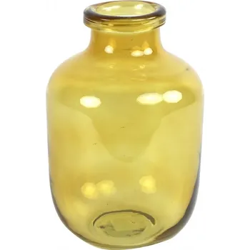 Váza Skleněná váza Mikaela 22,5x16 cm, medová