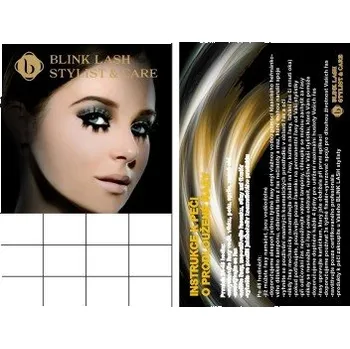 Tiskopis Objednací kartička s instrukcemi BLINK LASH BLINK LASH