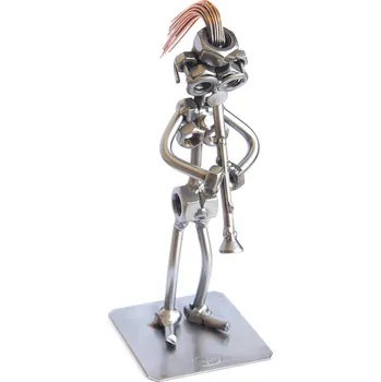 Kovová figurka - Klarinetistka 17 cm