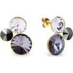 Stříbrné pozlacené náušnice se Swarovski Elements Sweetie KG11223SNJ