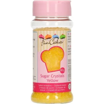 Přisada na vaření a pečení Funcakes SLEVA: FunCakes dekorační cukr - žlutý - 80g