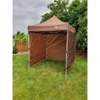 Zahradní stan Nůžkový párty stan 2x2 (m) CLASSIC + 4 boky - 6 barev - Výprodej - Hnědá