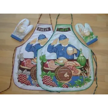 Kuchyňská zástěra Zástěra a chňapka, Švejk komplet