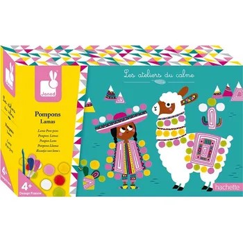 Dětské zboží Janod Atelier Lama s bambulkami Midi 4+ J07802