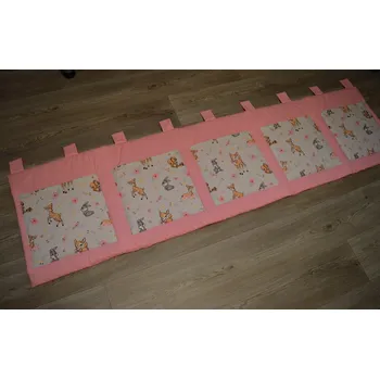 Dětsný nábytek Šatoli.cz Velký kapsář na zeď 200x50 cm Zajíc a srnka