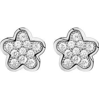 Náušnice Stříbrné pecky náušnice ve tvaru hvězdičky se zirkony - Meucci SLE128