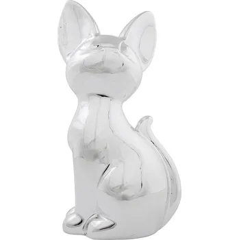 Pokladnička Pokladnička stříbrná kočka - 10*8,8*21cm