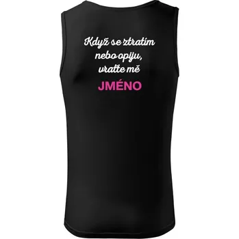 Pánské tílko Pánské tílko Malfini Core Když se ztratím nebo opiju, vraťte mě ...