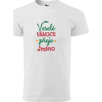 Pánské vánoční tričko Veselé Vánoce přeje