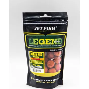 Boilies JetFish JET FISH Legend Range - Extra tvrdé boilie 250g - 24mm : ROBIN RED_BRUSINKA