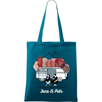 Látková taška Podzimní kempování - vlastní jména