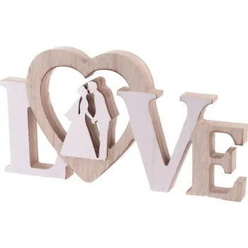 Party dekorace Nápis LOVE dřevo, 28x15cm