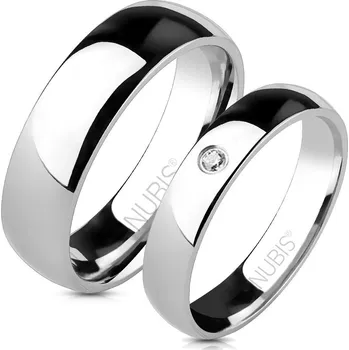 Prsten NSS1010 + NSS1011-ZR Snubní prsteny chirurgická ocel - pár