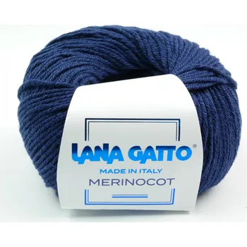 Příze Lana Gatto pletací příze vlna merino bavlna MERINOCOT tmavě modrá