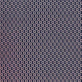 Bavlněná látka SP21049 modrá, růžové květy, š.145