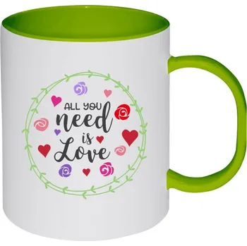 Hrnek 330 ml - plastový All you need is love