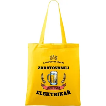 Látková taška Z hospody se vracím - Elektrikář