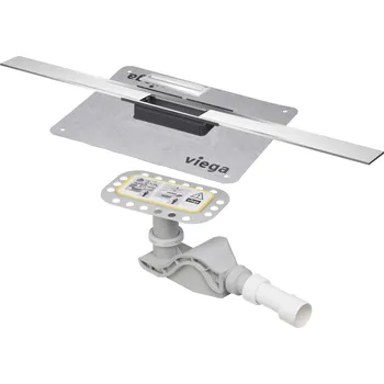 Viega Cleviva komplet sprchový žlábek řezatelný 1200mm v.95-155mm nerez mat, V 794484 + doprava zdarma