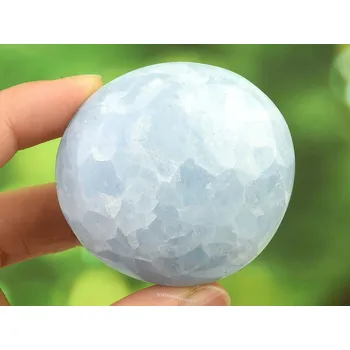 Přírodní kámen Modrý tromlovaný kalcit (121g)