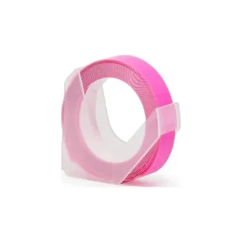 Pásek do tiskárny Gigaprint za páska DYMO S0898280 3D 9mm bílý tisk/fluorescenční růžový podklad - kompatibilní