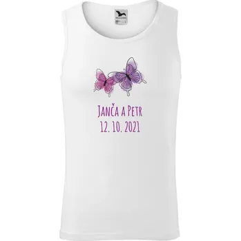 Pánské tílko Pánské tílko Malfini Core Motýlci se jmény