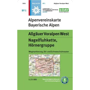 Allgäuer Voralpen West, Nagelfluhkette, Hörnergruppe 1:25 000 - Deutscher Alpenverein