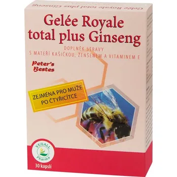 Přírodní produkt Vegall Pharma Gelée Royale total plus Ginseng 30 cps.