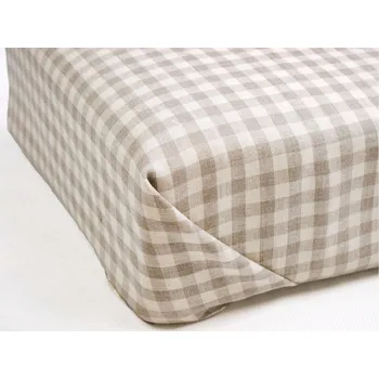 Prostěradlo Snový svět Přírodní kostka, prostěradlo na jednolůžko - 100% LEN Upevnění prostěradla: S vázáním