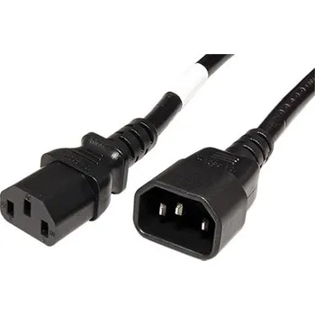 Napájecí kabel Dinic Kabel síťový prodlužovací, IEC320 C14 - C13, 3x 1,5mm2, 1,8m, černý (CB-K-Q150) - 19.42.1572