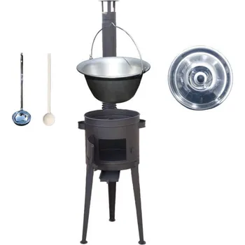 Kempingové nádobí Nerezový kotlík 30 L (1,5 mm) + vysoká žáruvzdorná kotlina 45 PLUS 600