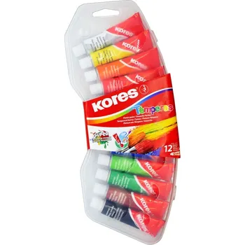 Vodová barva Others Temperové barvy Kores, Sada 12x12ml