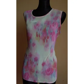 Dámská halenka Elegantní dámská halenka bez rukávů - fialová. (Elegantní šátek - ZDARMA)